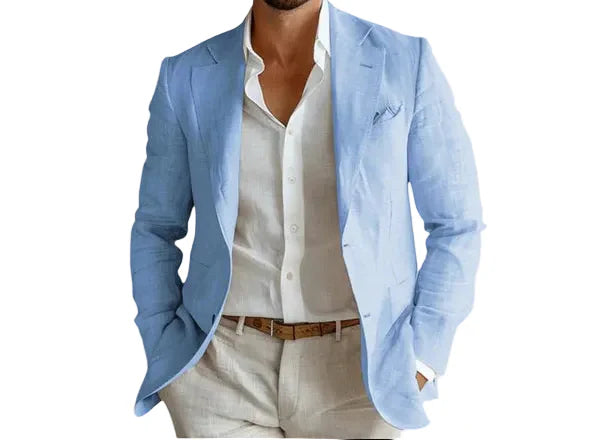 Benny | Men's Linen Blazer with Pockets