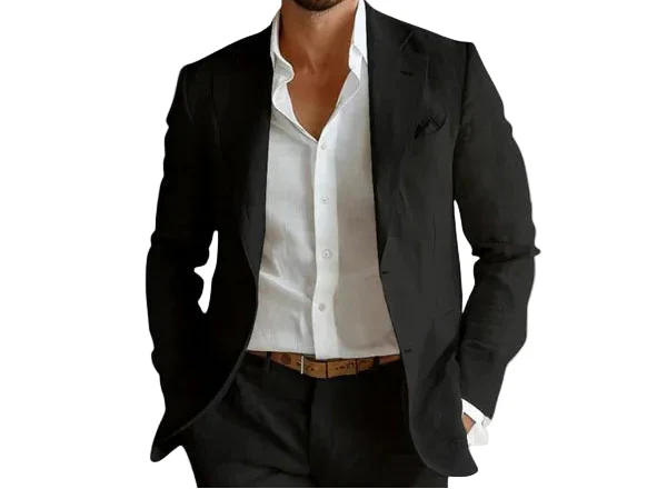 Benny | Men's Linen Blazer with Pockets