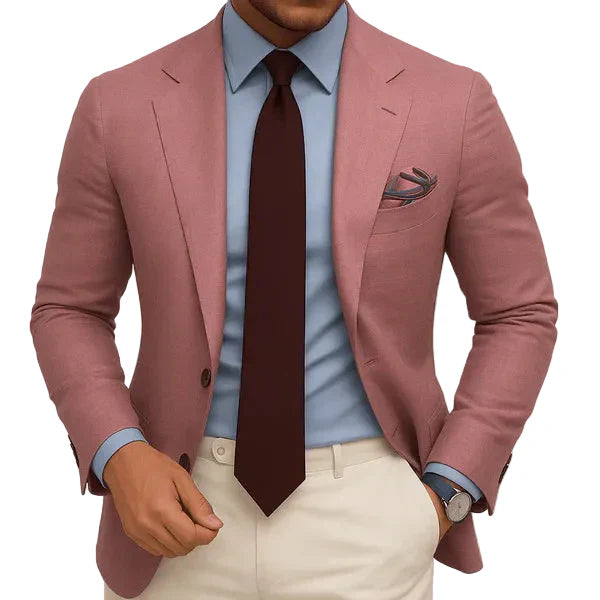 Isaac | Men's Slim Fit Tailored Blazer with Chest Pockets