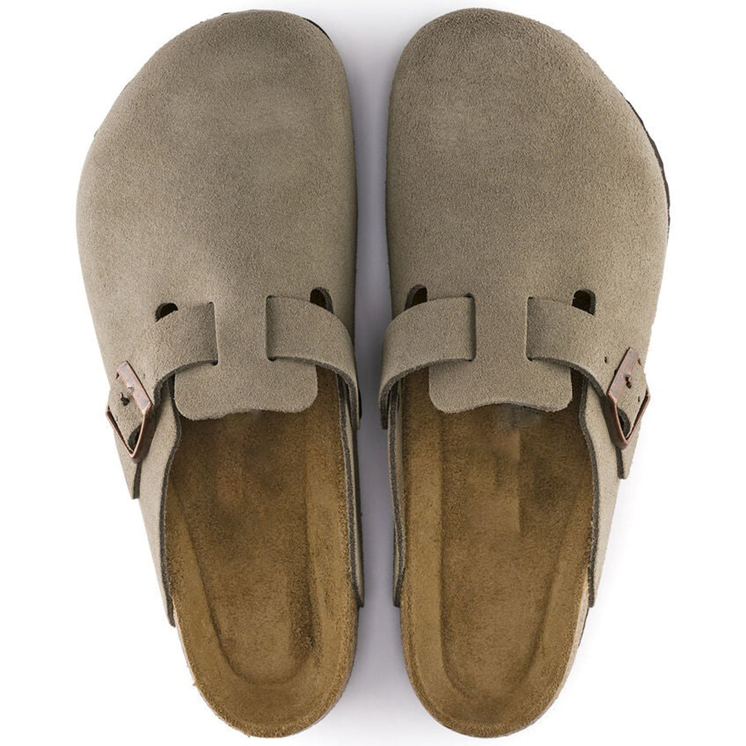 Brad | Men’s Buckle Style Suede Clog with Cork Footbed