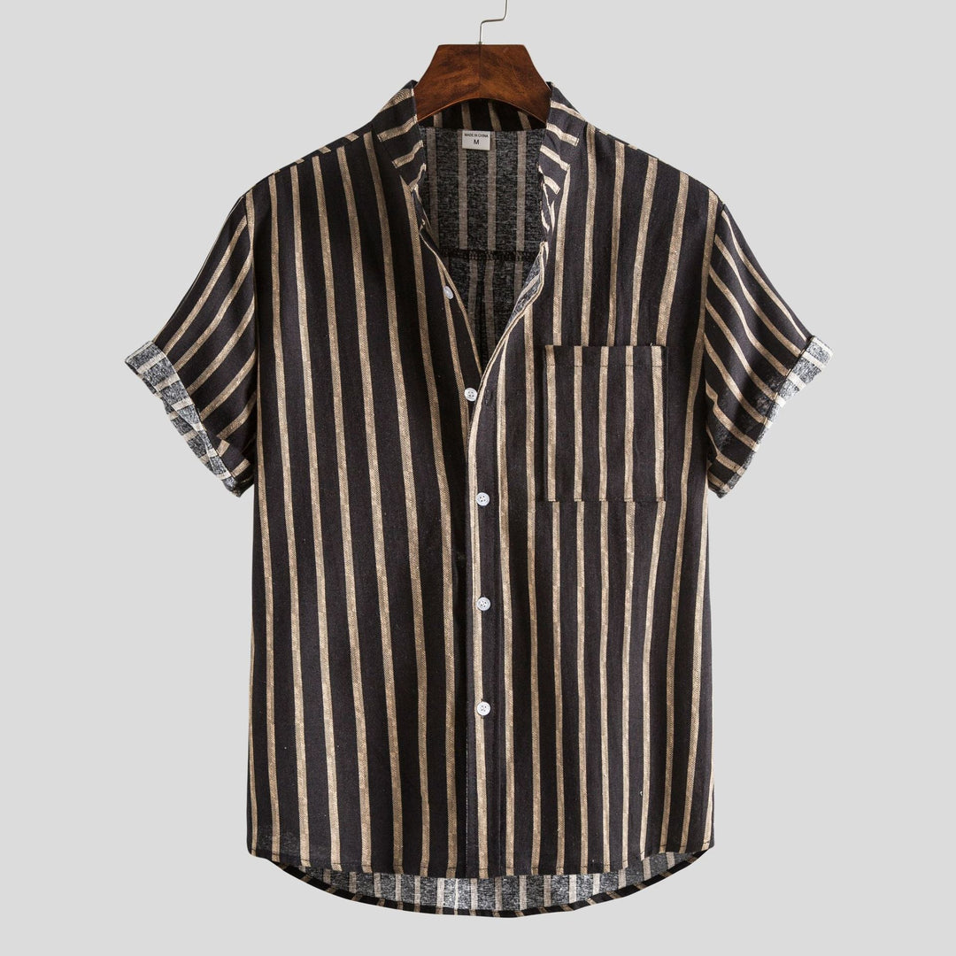 Peter | Men’s Printed Short Sleeve Shirt with Buttons