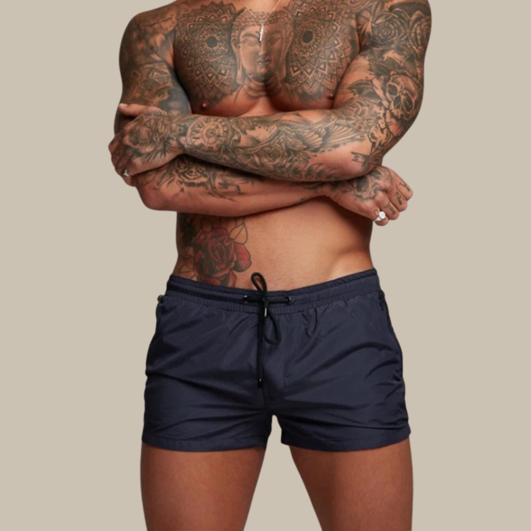 Walter | Men's Swim Trunks with Drawstring Waist and Zipper Pocket