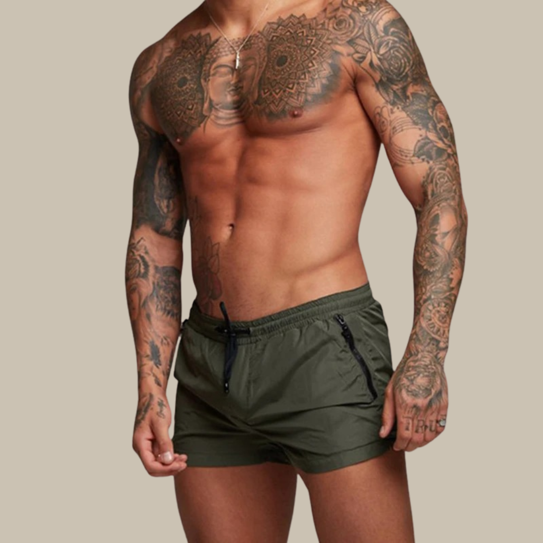 Walter | Men's Swim Trunks with Drawstring Waist and Zipper Pocket
