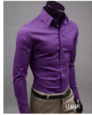 Robin | Men’s Slim Fit Long Sleeve Shirt with Button Up