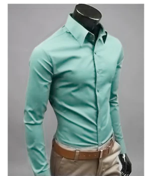 Robin | Men’s Slim Fit Long Sleeve Shirt with Button Up