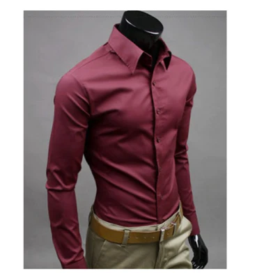 Robin | Men’s Slim Fit Long Sleeve Shirt with Button Up