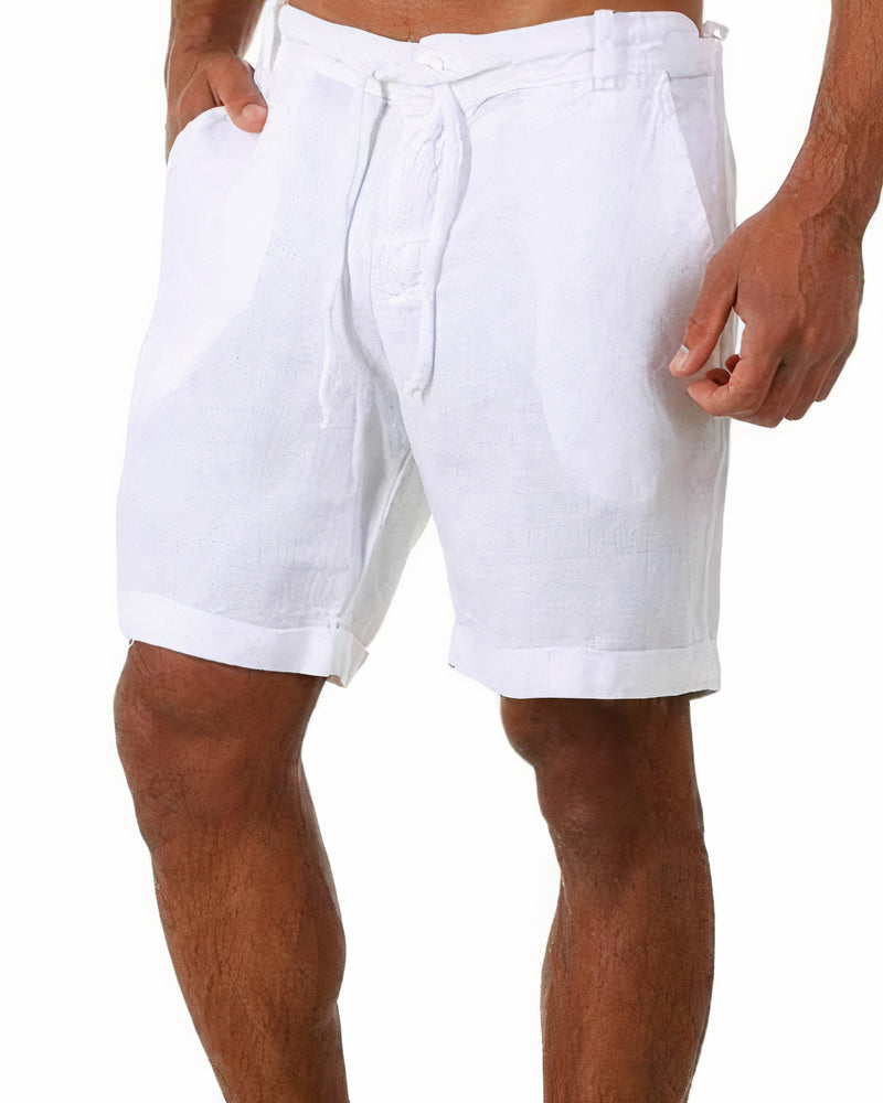 Yannick | Men's Linen Shorts with Drawstring