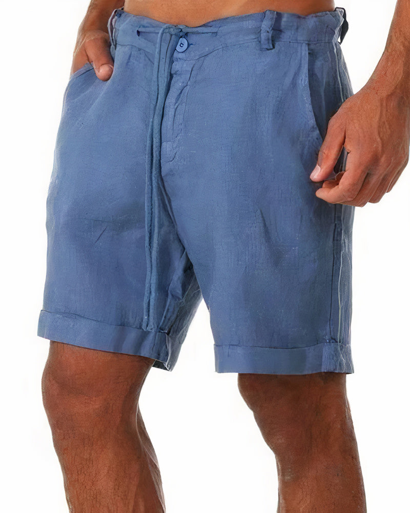Yannick | Men's Linen Shorts with Drawstring