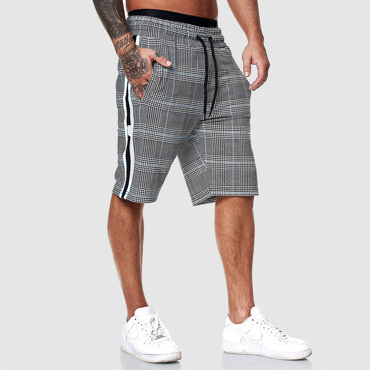 Wade | Men's Plaid Shorts with Drawstring
