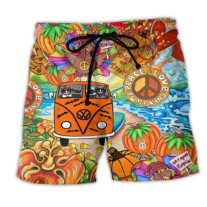 Marlo | Men's Cartoon Print Swim Shorts with Drawstring
