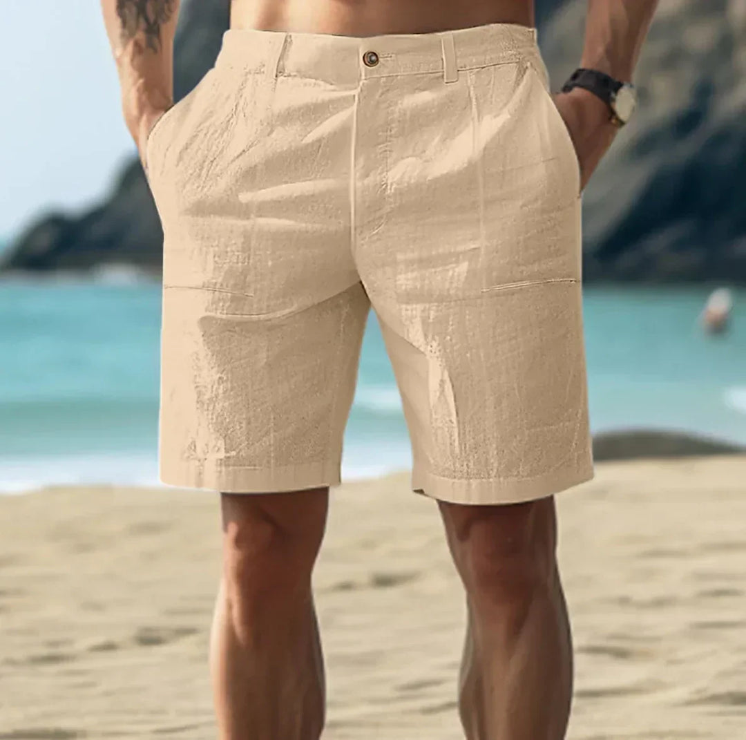 Larry | Men's Linen Summer Shorts With Pockets