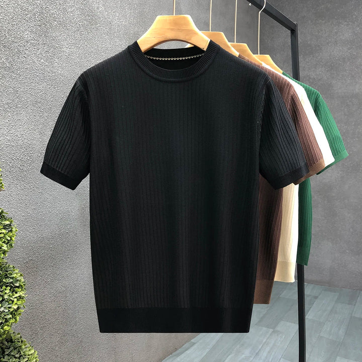 Noah | Men's Ribbed T-Shirt with Crew Neck
