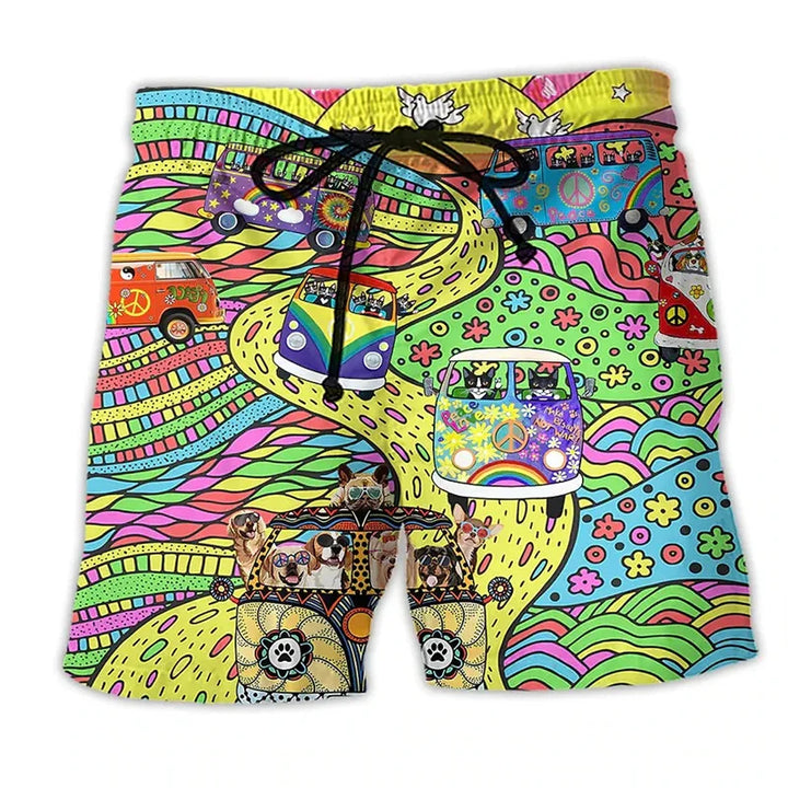 Marlo | Men's Cartoon Print Swim Shorts with Drawstring