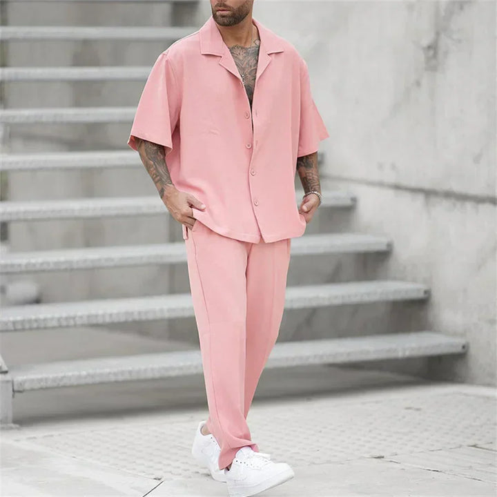 Tiberius | Men's Oversize Button Shirt and Pants Set