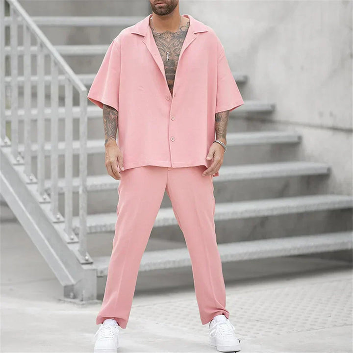Tiberius | Men's Oversize Button Shirt and Pants Set