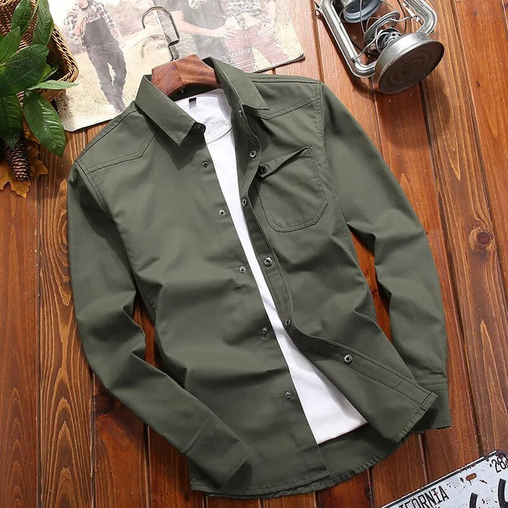 Alson | Men's Cargo Shirt with Button Closure and Utility Pockets