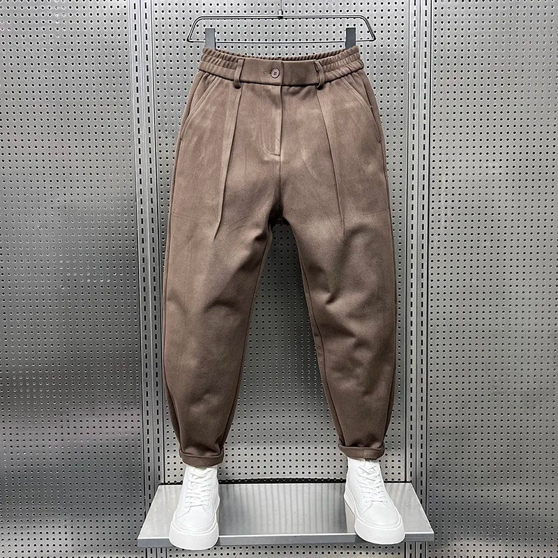 Otto | Men's Pleated Tapered Elastic Waist Trousers