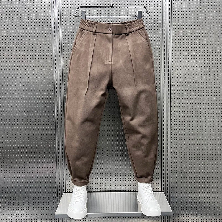 Otto | Men's Pleated Tapered Elastic Waist Trousers