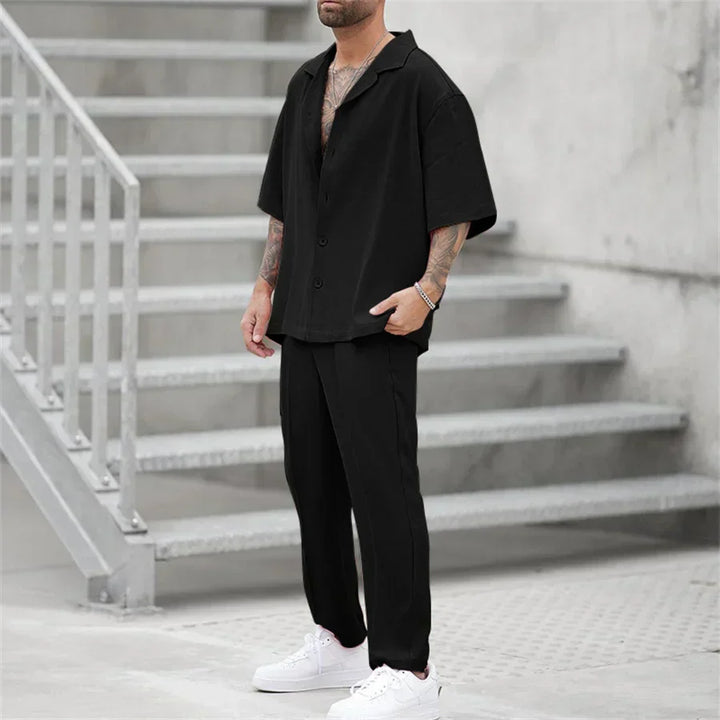 Tiberius | Men's Oversize Button Shirt and Pants Set