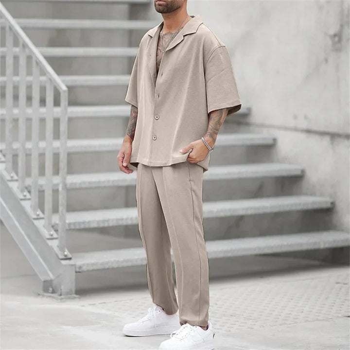Tiberius | Men's Oversize Button Shirt and Pants Set