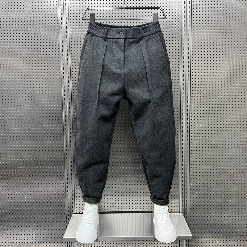 Otto | Men's Pleated Tapered Elastic Waist Trousers
