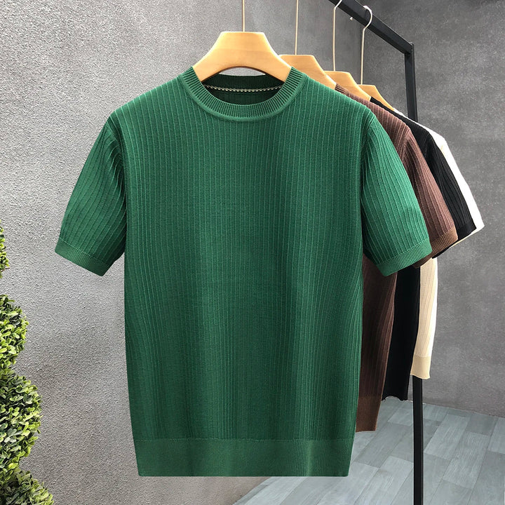 Noah | Men's Ribbed T-Shirt with Crew Neck