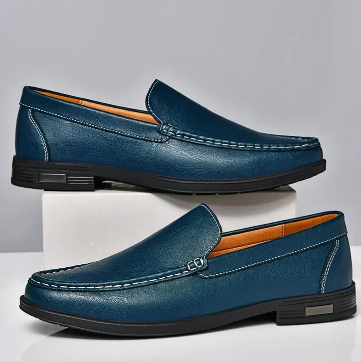 Jasper | Men’s Classic Leather Loafers with Stitched Design