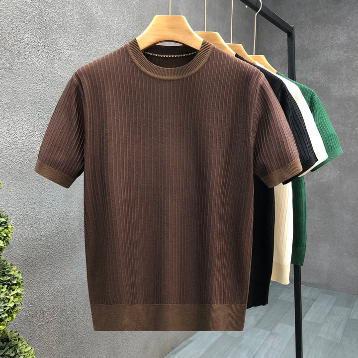 Noah | Men's Ribbed T-Shirt with Crew Neck