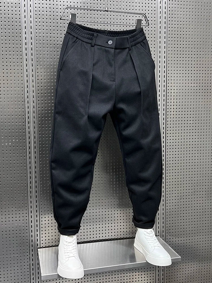 Otto | Men's Pleated Tapered Elastic Waist Trousers