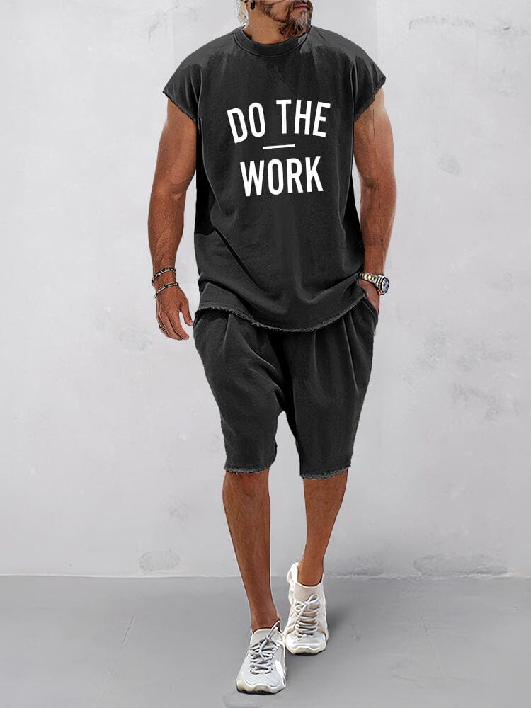 Brent | Men's Printed Sleeveless Top and Shorts Set