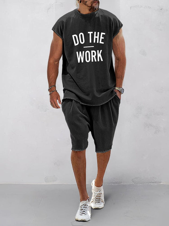 Brent | Men's Printed Sleeveless Top and Shorts Set