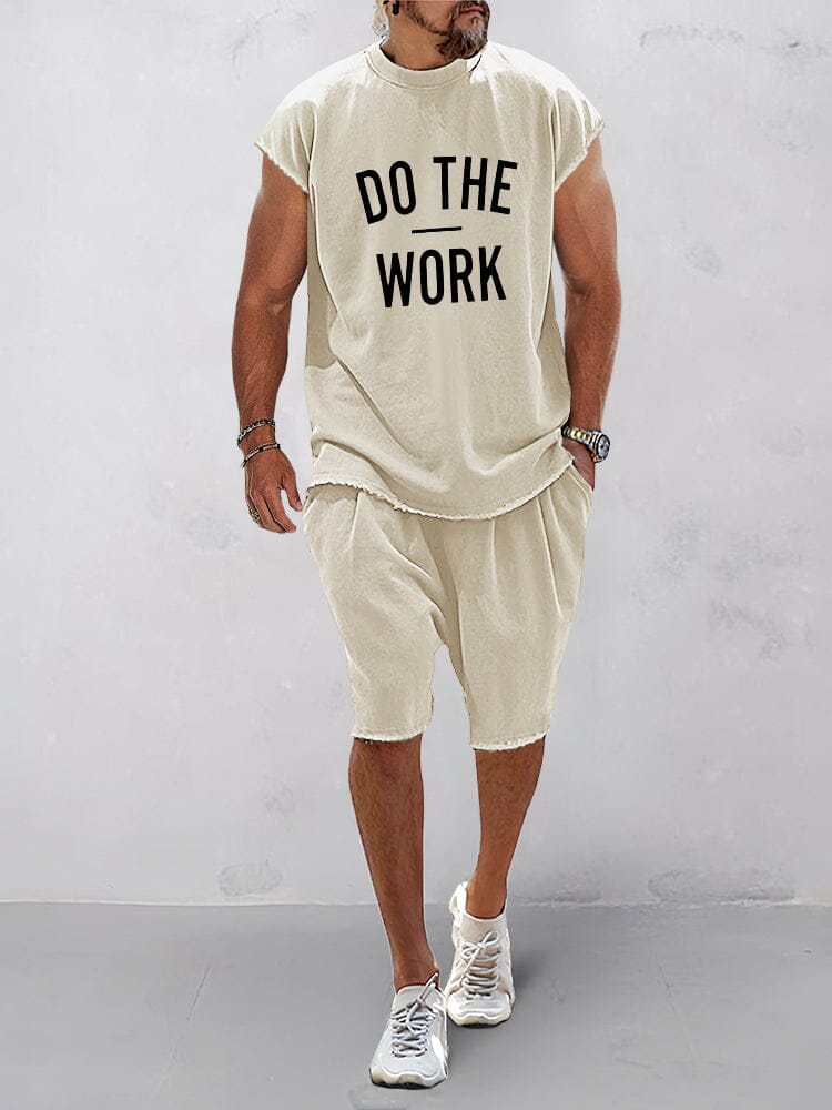 Brent | Men's Printed Sleeveless Top and Shorts Set