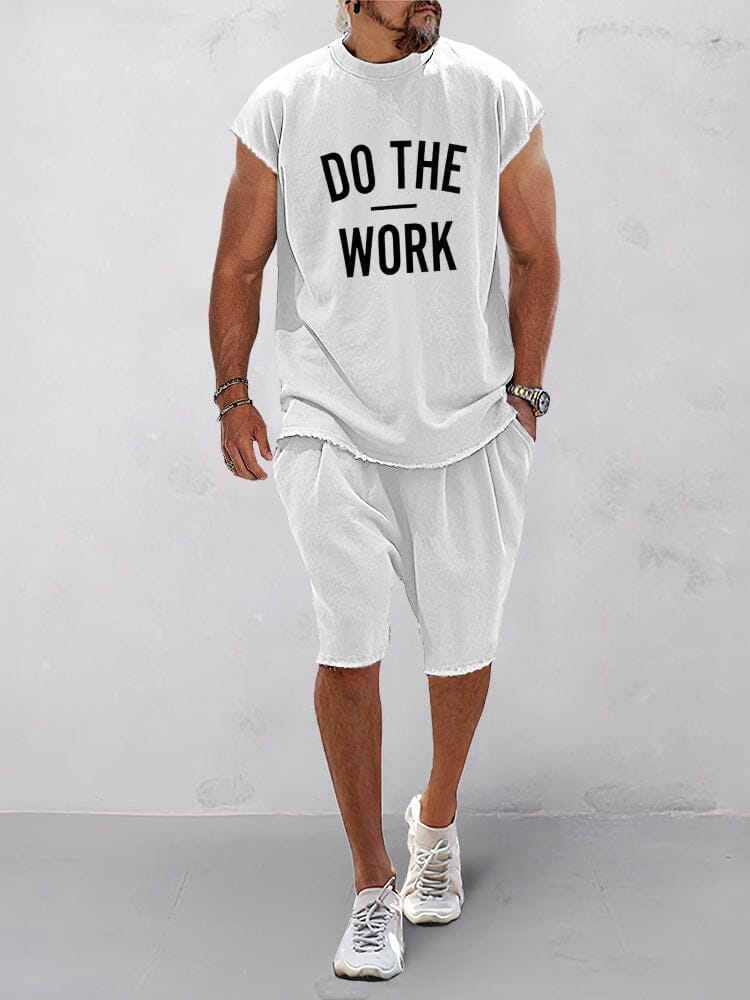 Brent | Men's Printed Sleeveless Top and Shorts Set