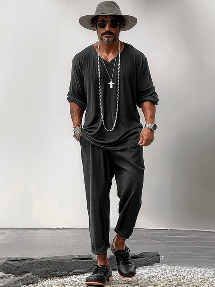 Shannon | Men's Stretch Two Piece Set with Long Sleeve and Pants