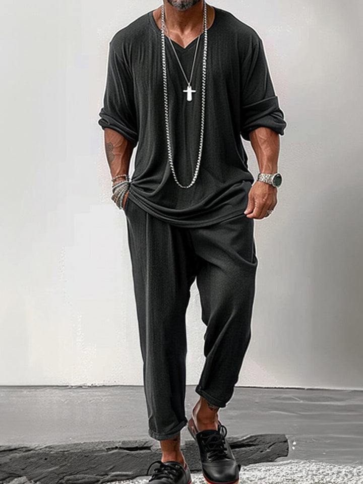 Shannon | Men's Stretch Two Piece Set with Long Sleeve and Pants
