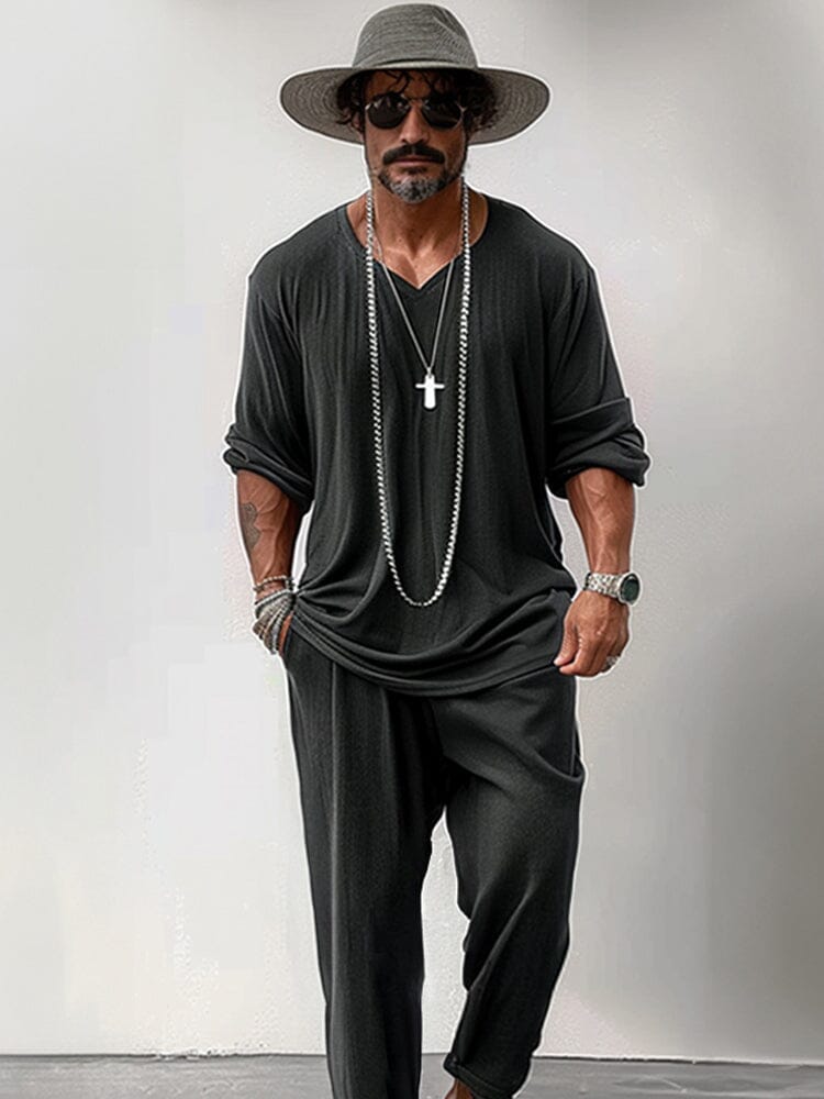 Shannon | Men's Stretch Two Piece Set with Long Sleeve and Pants