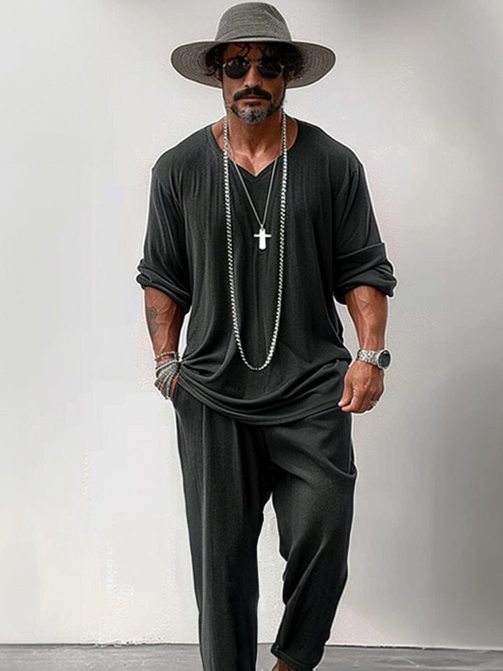 Shannon | Men's Stretch Two Piece Set with Long Sleeve and Pants