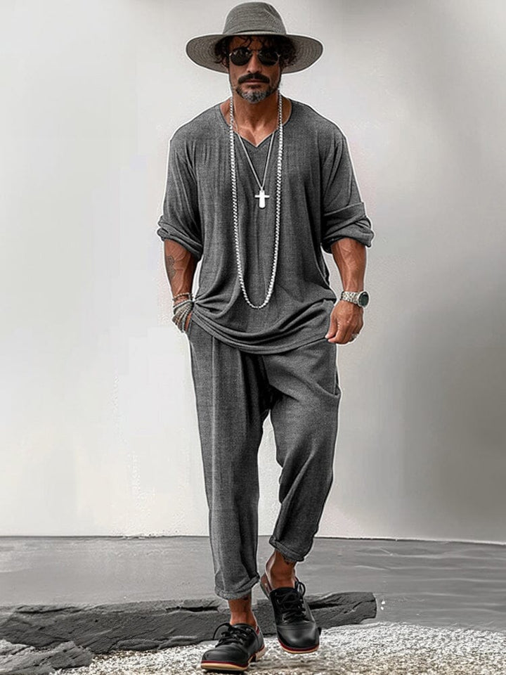 Shannon | Men's Stretch Two Piece Set with Long Sleeve and Pants