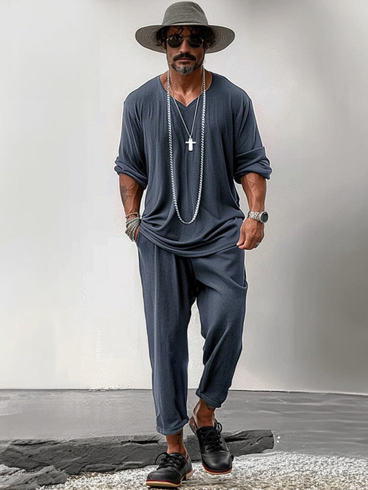 Shannon | Men's Stretch Two Piece Set with Long Sleeve and Pants