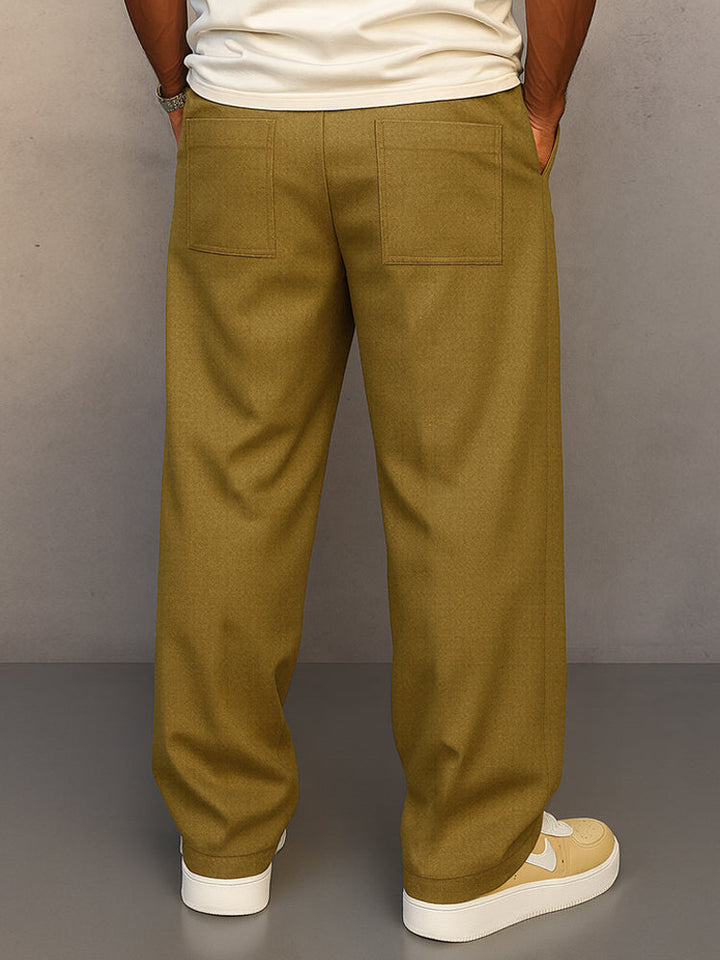 Damon | Men's Casual Wide Leg Pants with Drawstring