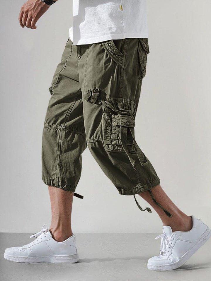 Corey | Men's Multi Pocket Drawstring Cargo Shorts