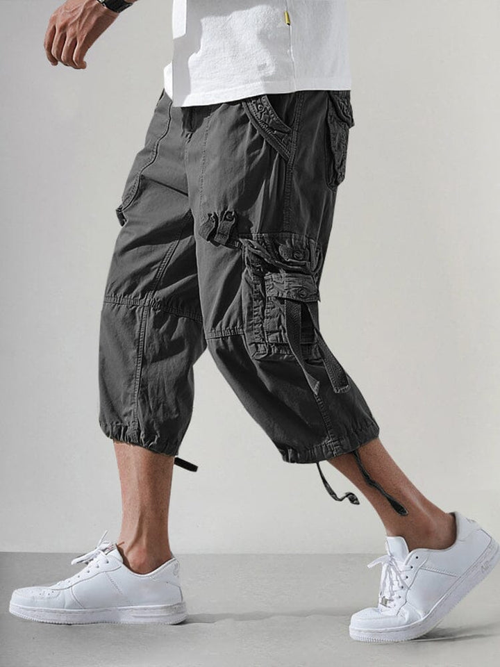 Corey | Men's Multi Pocket Drawstring Cargo Shorts