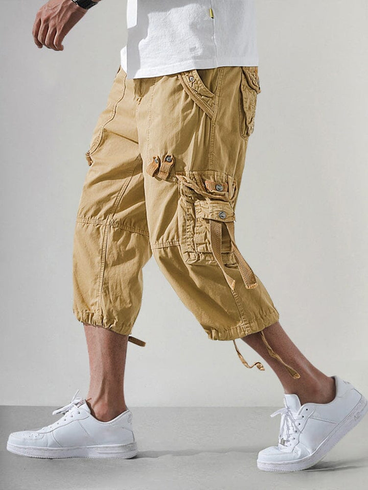 Corey | Men's Multi Pocket Drawstring Cargo Shorts