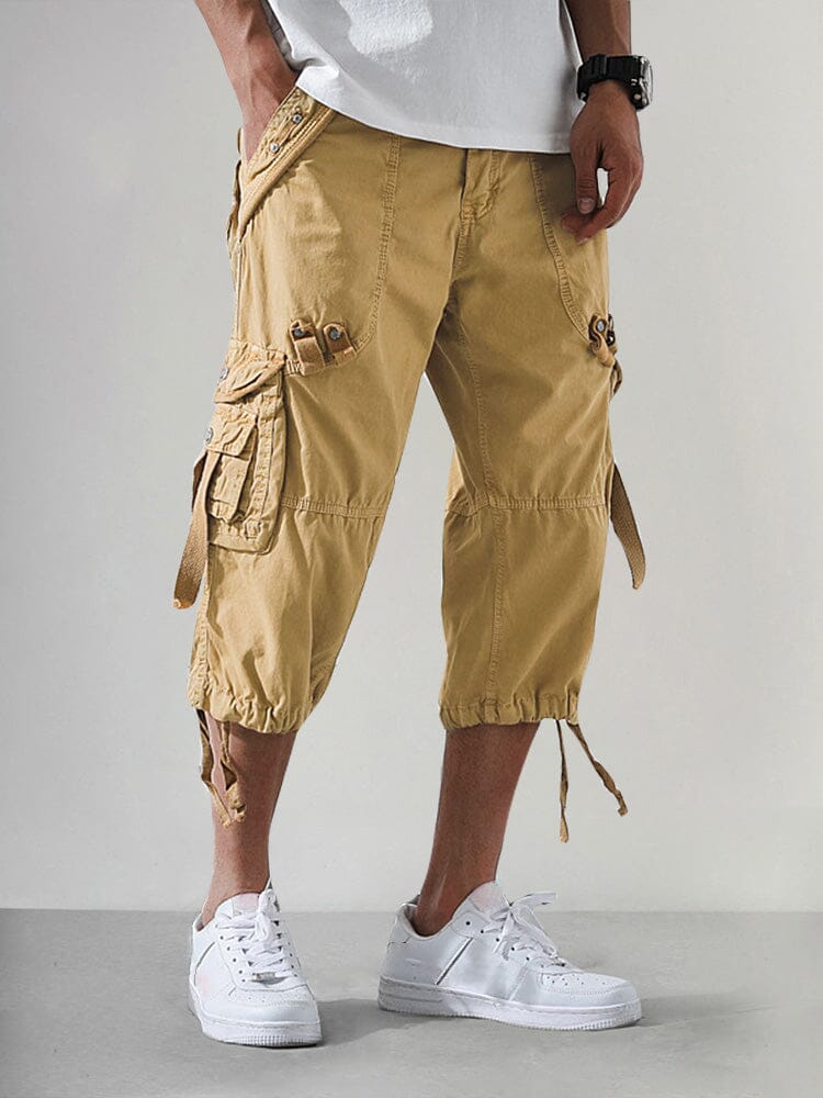 Corey | Men's Multi Pocket Drawstring Cargo Shorts