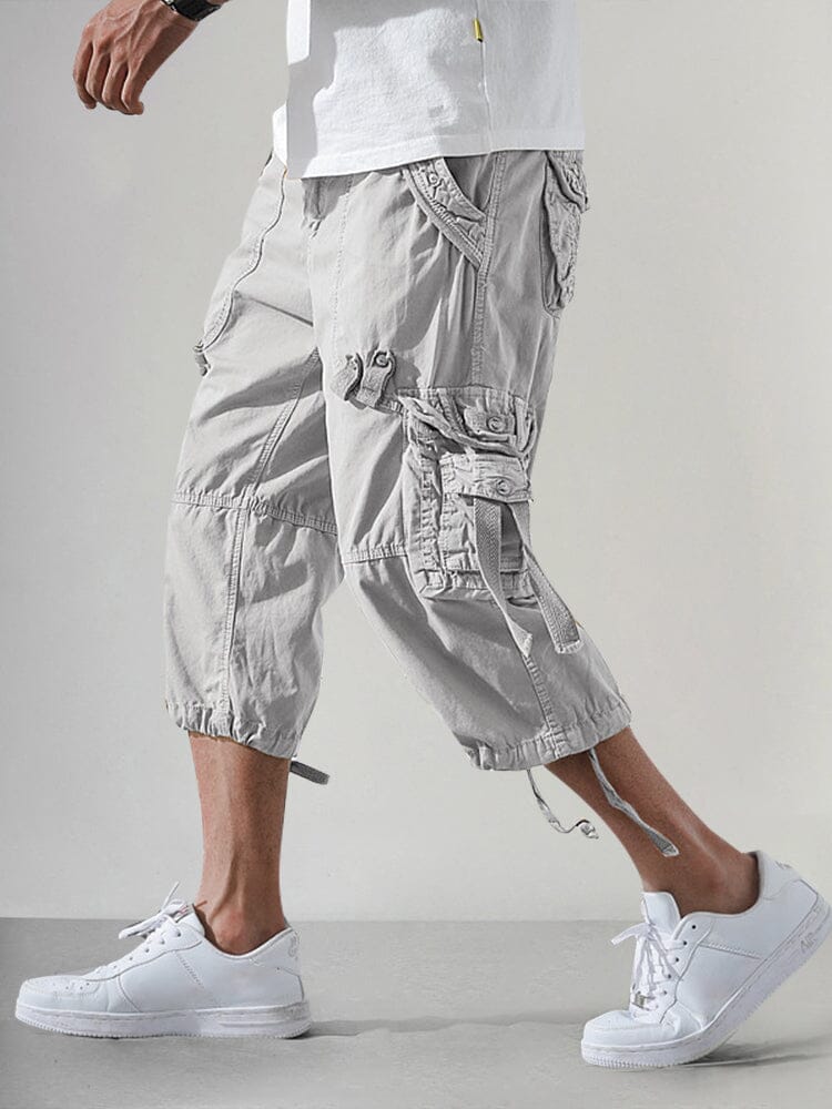 Corey | Men's Multi Pocket Drawstring Cargo Shorts