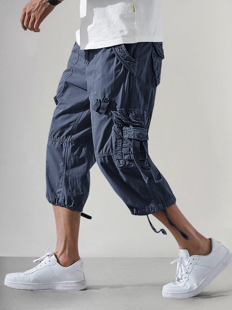 Corey | Men's Multi Pocket Drawstring Cargo Shorts