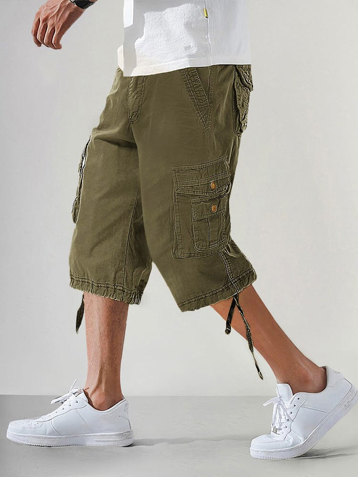 Corey | Men's Multi Pocket Drawstring Cargo Shorts