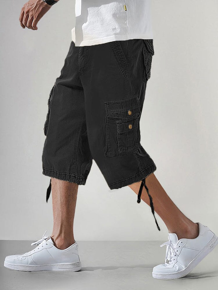 Corey | Men's Multi Pocket Drawstring Cargo Shorts