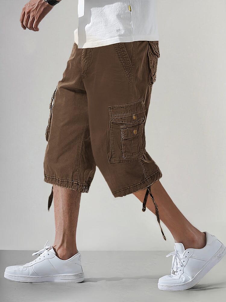 Corey | Men's Multi Pocket Drawstring Cargo Shorts