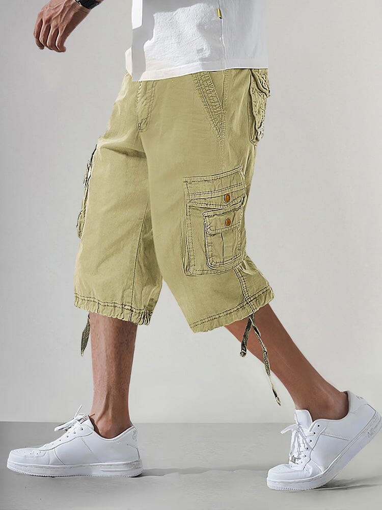 Corey | Men's Multi Pocket Drawstring Cargo Shorts
